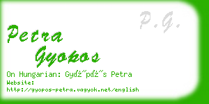 petra gyopos business card